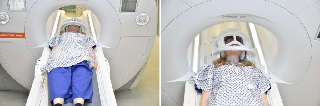 MRI positioning for spinal cord scan